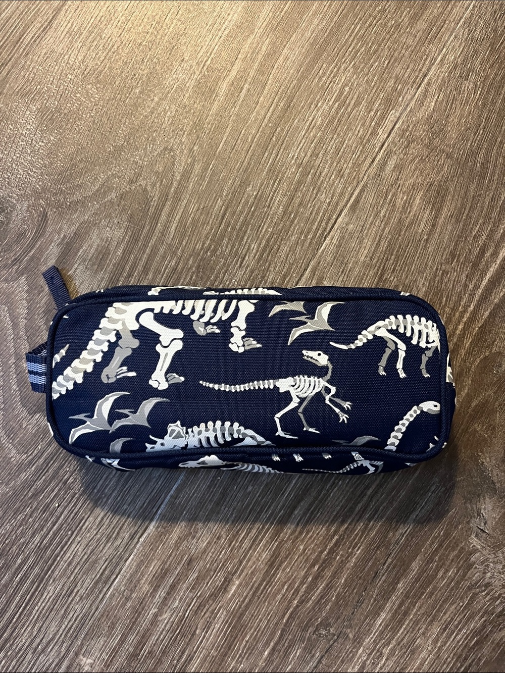 Kids Navy Dinosaur Skeleton Pencil Case - Unbranded